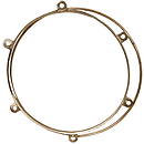Metal Doumbek Tuning Rings, For 8" Drum