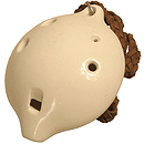 Ocarina, Necklace, Tenor D, White