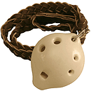 Ocarina, Necklace, Soprano D 3x1.5", White