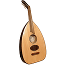 Oud, Round Flatback, Natural, Soft Case