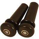End Pins (2), Ebony, Pearl & Brass