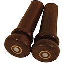 End Pins (2), Rosewood, Pearl & Brass