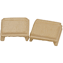 Sarangi Sympathetic Nut, Bone, 2 Pc.