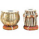 Tabla Set, Embossed Brass