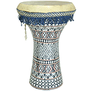 Mosaic Wooden Doumbek, Large