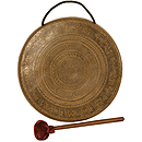 Tibetian Prayer Gong, 10" (25cm), Beater