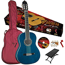 Valencia VG-CG1KBU Student Classical Guitar Outfit - Blue - 1/2-size