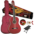 Valencia VG-CG1KR Student Classical Guitar Outfit - Red - 1/2-size