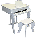 Schoenhut 37 Key Elite Baby Grand - White