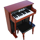 Schoenhut 25 Key Traditional Spinet - Mahogany/Black