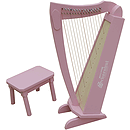 Schoenhut 15 String Harp w/ bench - Pink