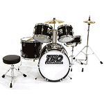 TKO 5-Piece Junior Drum Set - Black Finish