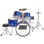 TKO 5-Piece Junior Drum Set - Blue Finish