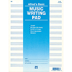 Music Writing Pad - 8-1/2 X 11, 12 Staves, 80 Pages (3-Hole Punched for Ring Binders)