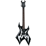 B.C. Rich Metal Master Warlock Electric Guitar - Black w/Silver Graphic