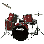 Excel 535 Series 5 Piece Drum Set, Wine Red