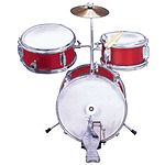 Excel 3 Piece "Mini" Drumset, Red