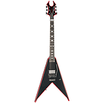 B.C. Rich Jr. V Icon Pat O'Brien Signature Electric Guitar, Onyx with Red Painted Bevels
