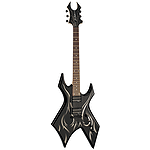 B.C. Rich Kerry King Wartribe 1 Warlock Electric Guitar, Onyx with Tribal Graphic