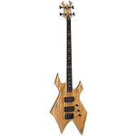 B.C. Rich Paolo Gregoletto Signature Warlock 4 String Neck Through Electric Bass, Natural