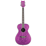 Daisy Rock Pixie Acoustic Guitar - Pink Sparkle