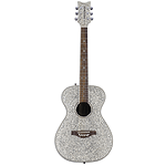 Daisy Rock Pixie Folk-size Acoustic Guitar - Silver Sparkle