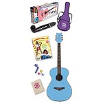 Daisy Rock Girl's Acoustic Guitar Starter Pack - Blue
