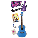 Daisy Rock Pixie Acoustic Guitar Starter Pack - Blue Sparkle