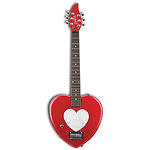 Daisy Rock Debutante Heartbreaker Short Scale Electric Guitar  (Red Hot Red) - Left Handed Model