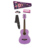 Daisy Rock Junior Miss Acoustic Short Scale Guitar Starter Pack - Popsicle Purple