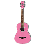 Daisy Rock Junior Miss Acoustic Short Scale Left Handed Guitar- Bubblegum
