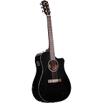 Fender CD-60CE Steel-string Dreadnought Acoustic-Electric Guitar with Case - Black