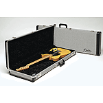 Fender® Deluxe Hardshell Strat/Tele Case - Black/Silver Tweed Exterior, Black Plush Interior