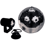 American DJ M-100L 8" Mirror Ball Package