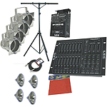 American DJ Stage System A w/DMX Controller, Dimmer and Par Cans