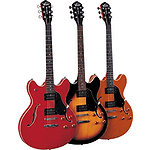 Oscar Schmidt OE30 Semi Hollow Body Electric Guitar - Black