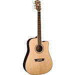 Washburn WD20SCE WD20 Series Solid-top Dreadnought Acoustic-Electric Guitar - Natural
