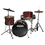 Excel 404 Series 4 Piece Drum Set, Wine Red