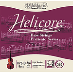 Helicore Pizzicato Bass Strings, 3/4 - 4/4 Medium