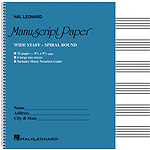 Wide Staff Wirebound Manuscript Paper (Aqua Cover)