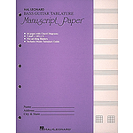 Bass Guitar Tablature Manuscript Paper (Purple Cover)