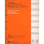 Guitar Manuscript Paper - Standard (Gold Cover)