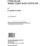 I Was Glad When They Said Unto Me
