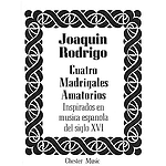 Rodrigo: Cuatro Madrigales Amatorios Medium Voice And Piano