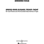Spring River Flowers Moon Night