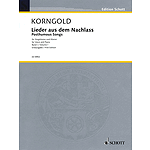 Lieder aus dem Nachlass (Posthumous Songs) - Volume 1