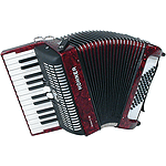 Hohner Bravo II 48 Piano Accordion - Tremolo/Red Pearl