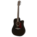Hohner Chorus Series CD65CE Acoustic-Electric Guitar, Transparent Black