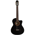 Hohner HC09TE Classical Thinline Acoustic-Electric Guitar - Black