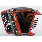Hohner Nova II 48 Chromatic Button Key Accordion - Tremolo/Red Pearl